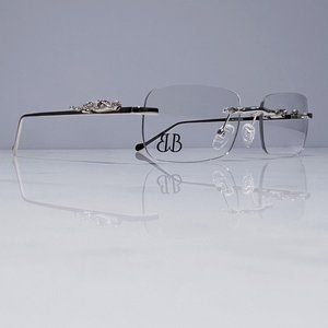 Braglia White Gold Glasses Sunglasses Eyeglasses Frames